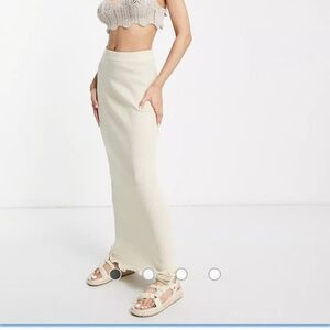 SNDYS Knitted Maxi Skirt in‎ Sand Size Large NWOT